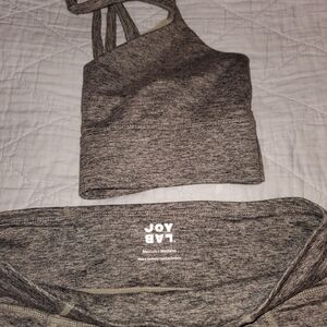 JoyLab Gray Sports Bra and Leggings Set
